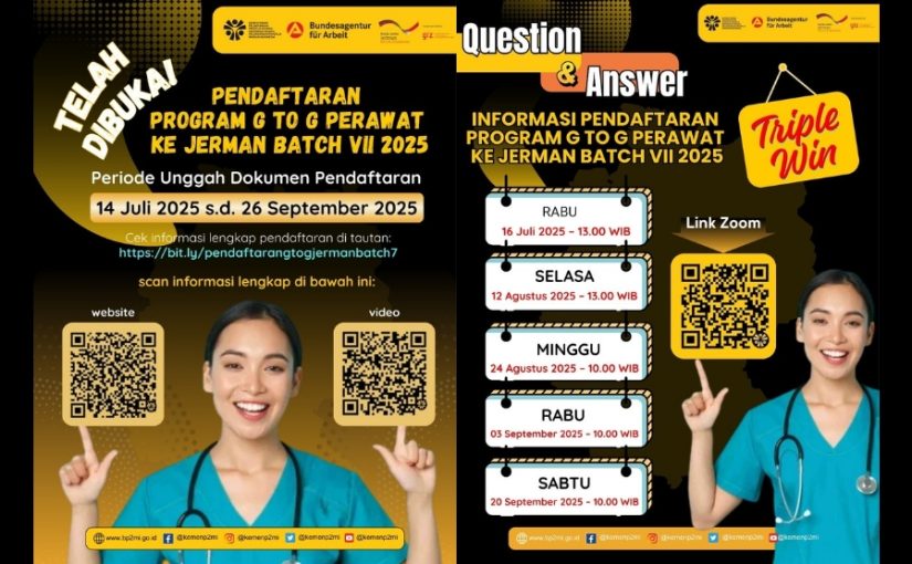 Peluang Internasional! Pendaftaran Program G to G Perawat ke Jerman Batch VII Tahun 2025 Resmi Dibuka